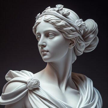 Generative Ai statue of Ancient Greek woman