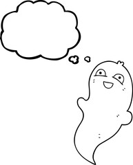 thought bubble cartoon halloween ghost