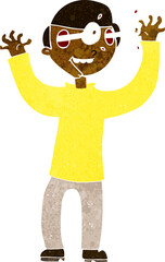 cartoon man with eyes popping out of head