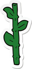 sticker of a cartoon bamboo