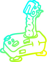 cold gradient line drawing cartoon joystick