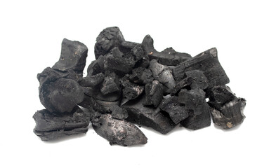 black coals isolated on background