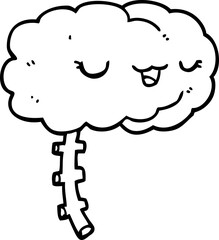 happy cartoon brain