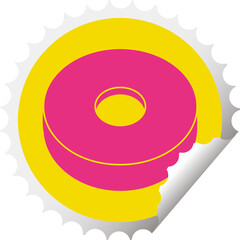 donut graphic circular peeling sticker