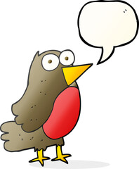 speech bubble cartoon robin