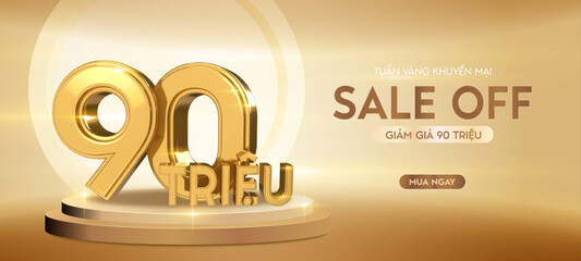 90 million gift. Banner discount 90 million VND