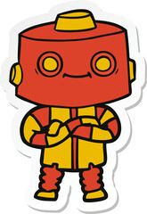 sticker of a cartoon robot
