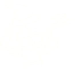 Christmas Woman Chalk Drawing