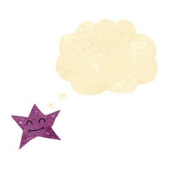 cartoon star character with thought bubble