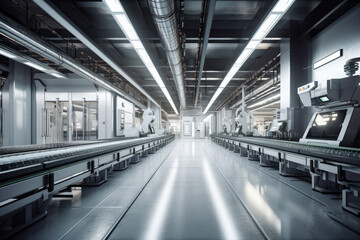 Naklejka premium High-tech manufacturing plant create with AI