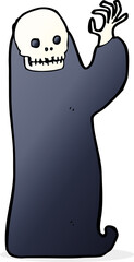 cartoon waving halloween ghoul