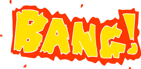 flat color illustration of a cartoon bang symbol