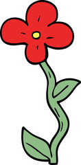 cartoon doodle flower