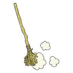 cartoon witch's broom