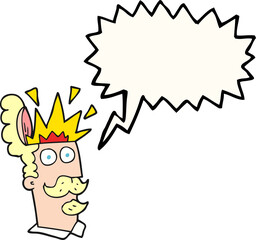 speech bubble cartoon man with exploding head
