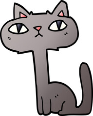 cartoon doodle funny cat