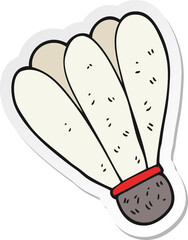sticker of a cartoon badminton