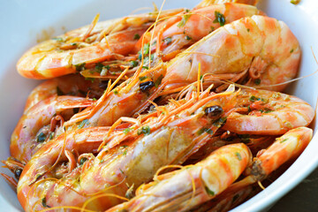 cooked shrimp on a plate