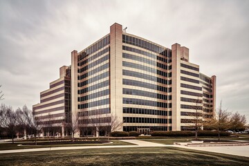 Obraz premium Modern, concrete and glass building