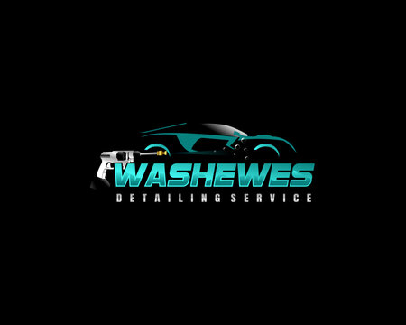 Vector illustration for auto detailing service logo design