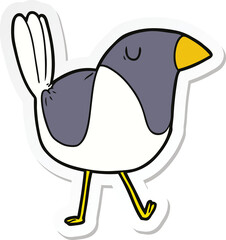 sticker of a cartoon bird
