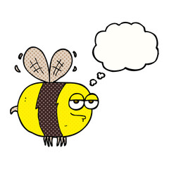thought bubble cartoon unhappy bee