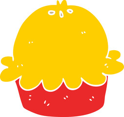 flat color style cartoon pie