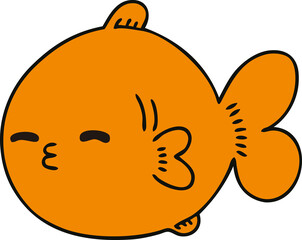 quirky hand drawn cartoon fish