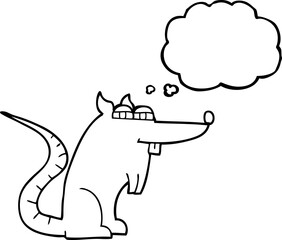 thought bubble cartoon evil rat