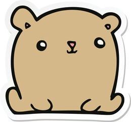 sticker of a cute cartoon bear