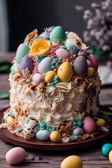 An easter cake. Generative AI