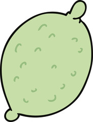 quirky hand drawn cartoon lime