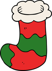 cartoon doodle christmas stocking
