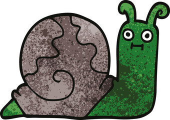cartoon doodle snail