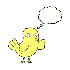 thought bubble cartoon bird