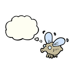 thought bubble cartoon fly