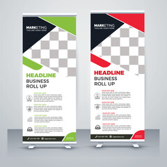 business rollup banners for marketing rack card or dl flyer templates
