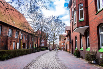 City of Luneburg, Germany with its historical architecture - lueneburg germany March 2023