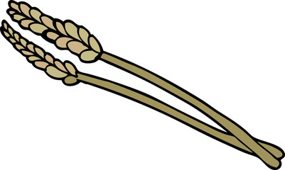 cartoon doodle wheat