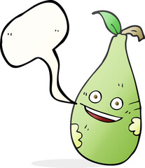 speech bubble cartoon pear