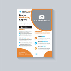 Obraz premium Corporate Business Flyer Template Design Vactor 