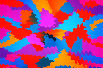 colorful abstract background bright waves in postmodern style generative AI