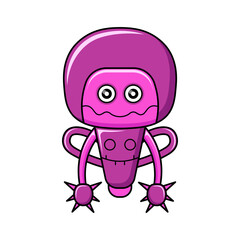 cute illustration mascot robot design kawaii