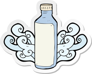 sticker of a cartoon water bottle