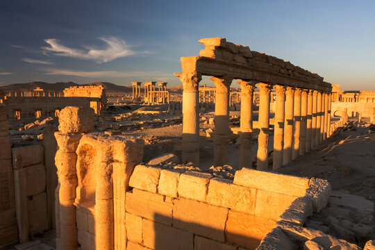 Ruins of ancient city of Palmyra - Syria Before War. Palmyra in Syria.