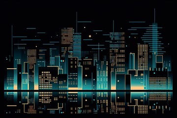 Future-Ready The Technological Skyline of a Smart City, Digital City, Futurestic City of New Era. Generative AI