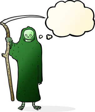 recommend clip art: death cartoon with thought bubble