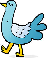 cartoon walking bird