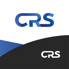 letter CRS logo in in modern and connected style with gradient blue color