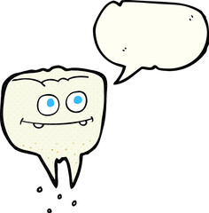Obraz premium comic book speech bubble cartoon tooth